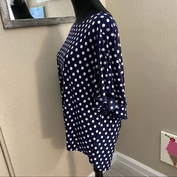 Star Vixen Navy Polka Dot Blouse - Picture 3 of 8